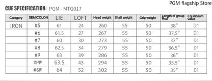 PGM MTG017 golf club set for men, adjustable angle in clubs, titanium alloy