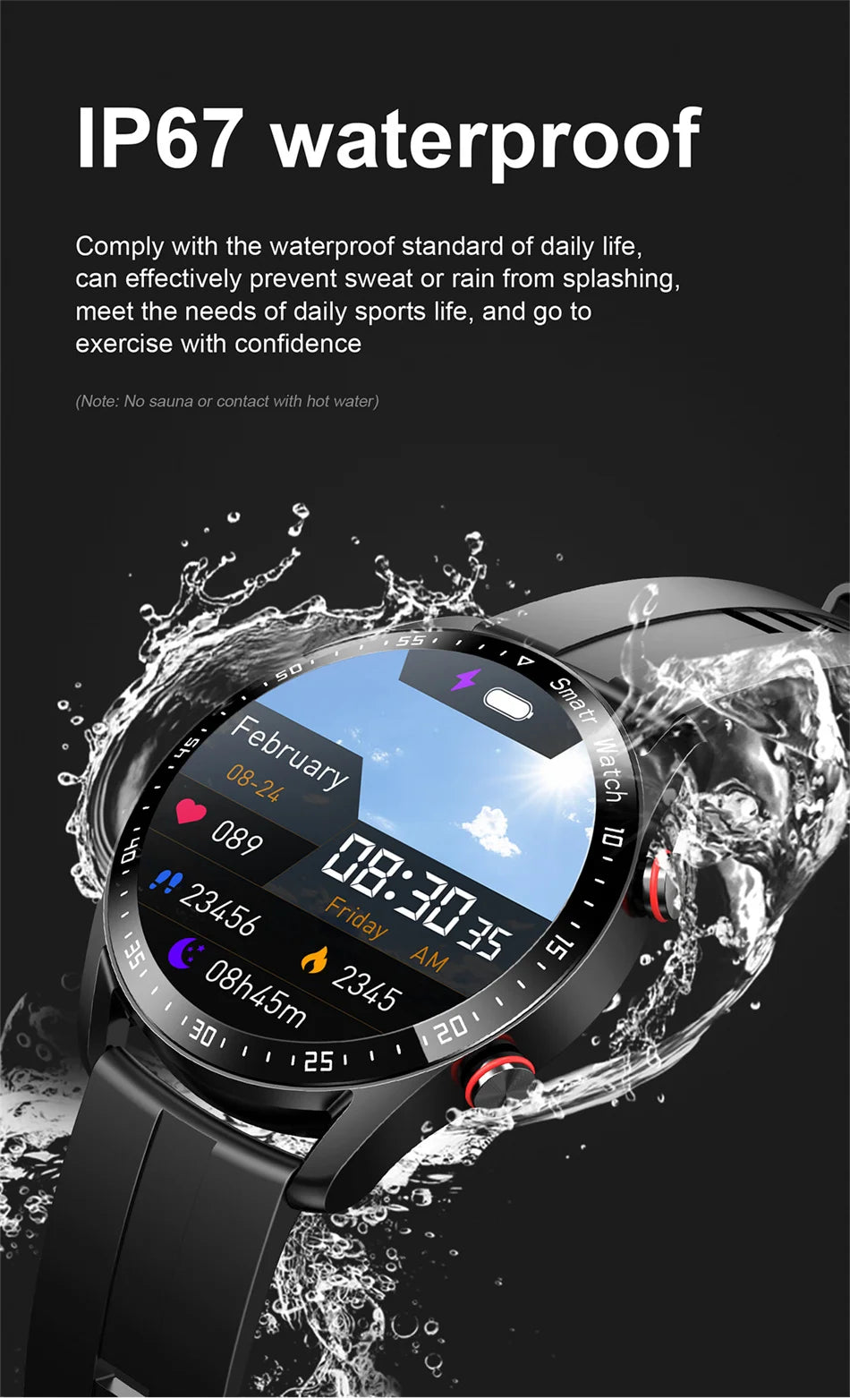 Premium Smartwatch, Bluetooth calls, versatile health tracking, fitness tracking, business design
