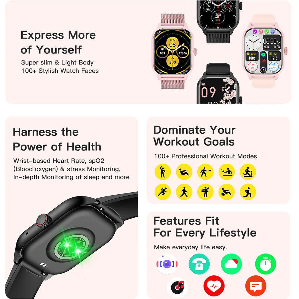 LEMFO LT10 smartwatch, fitness tracker, sports modes
