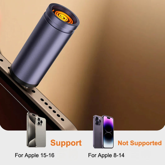 Electric lighter USB-C rechargeable, blow-ignited, automatic shut-off