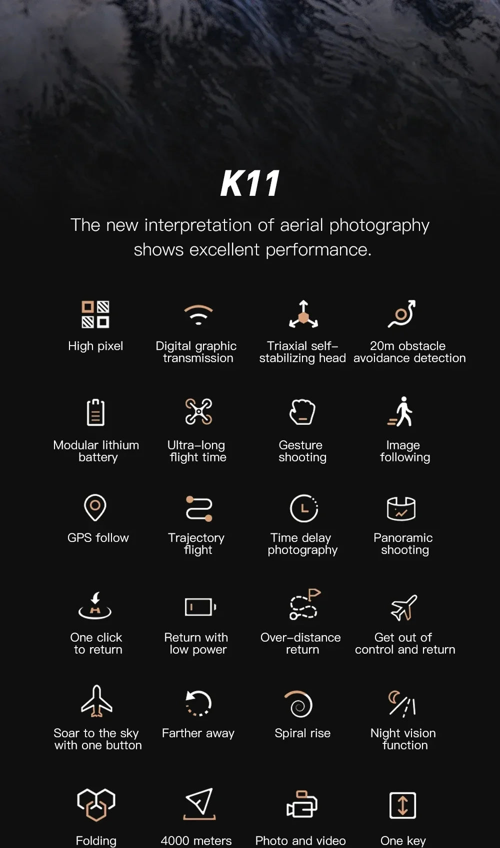 Cole Professional K11 Turbo Drone - 8K HD Kaksoiskamera, Älykäs Esteiden Tunnistus & Airdrop