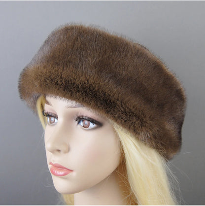 Women's luxury mink fur hat, available in different variations