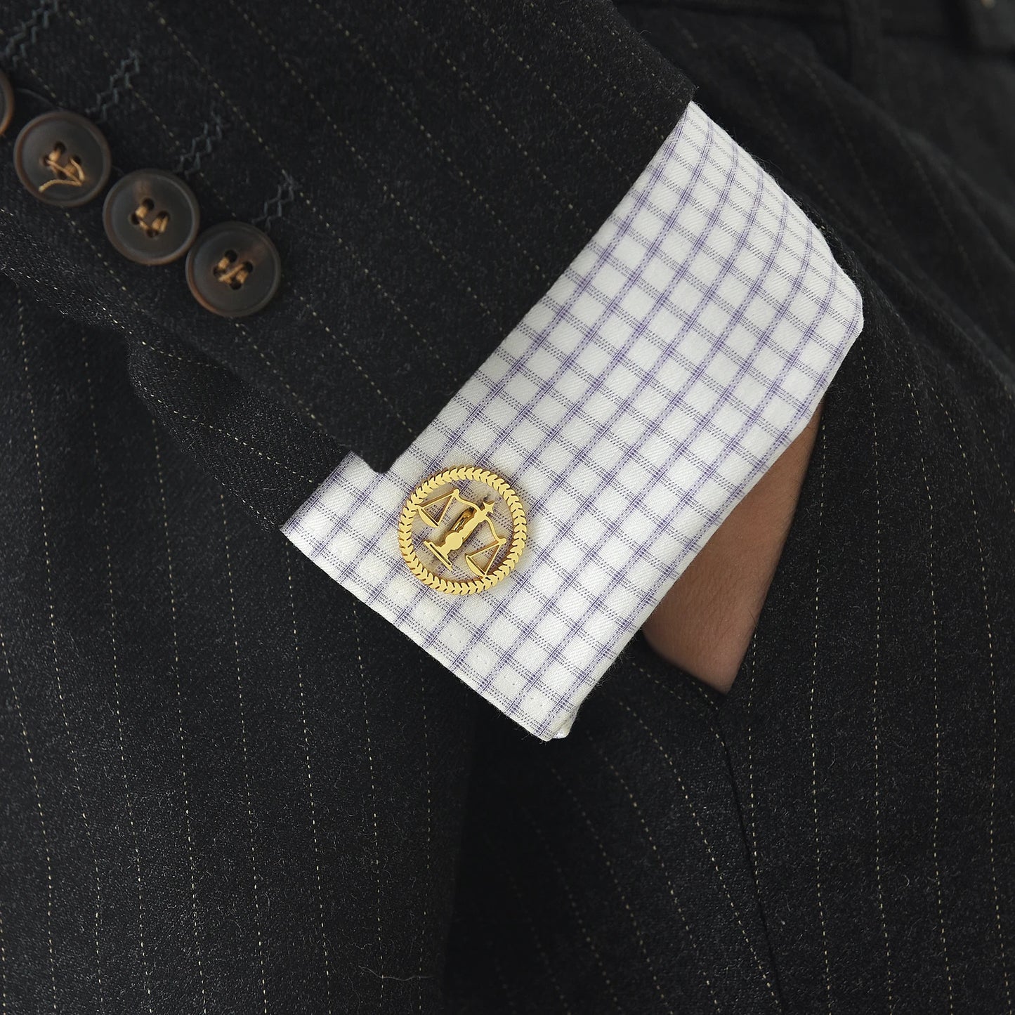 Men's Lawyer Tie Clip, Scales of Justice