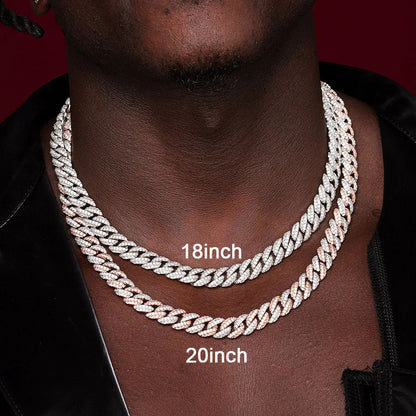 Diamond Cuban Link Chain, täynnä cz-timantteja