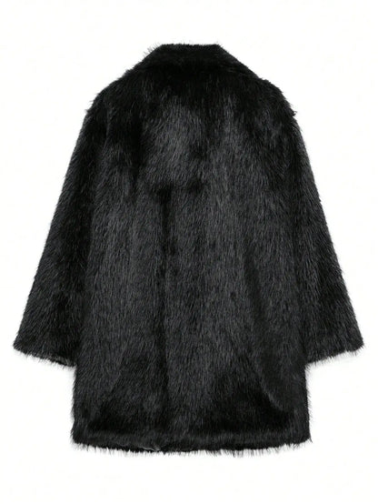 Indefeir French faux fur coat for women