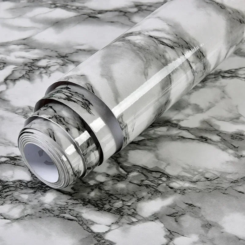 Marble patterned self-adhesive wallpaper, available in many different variations