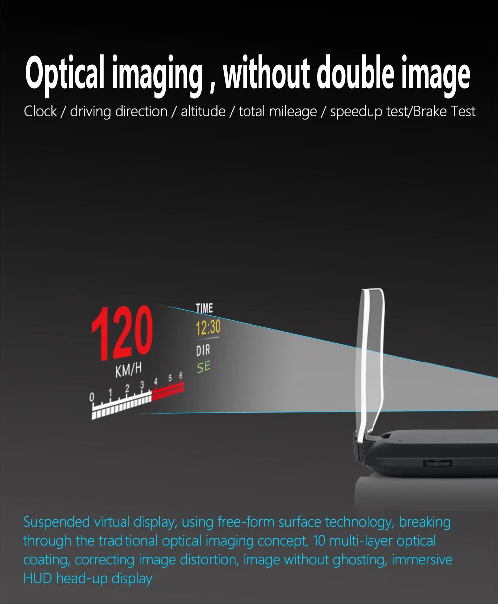 C1 HUD Head-Up Display - OBD2 GPS Navigointi Tuulilasiprojektori Autoon