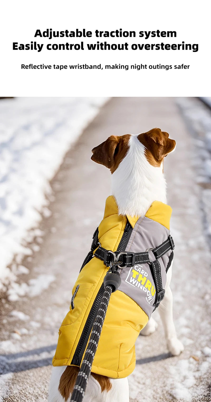 Warm dog winter coat for large dogs