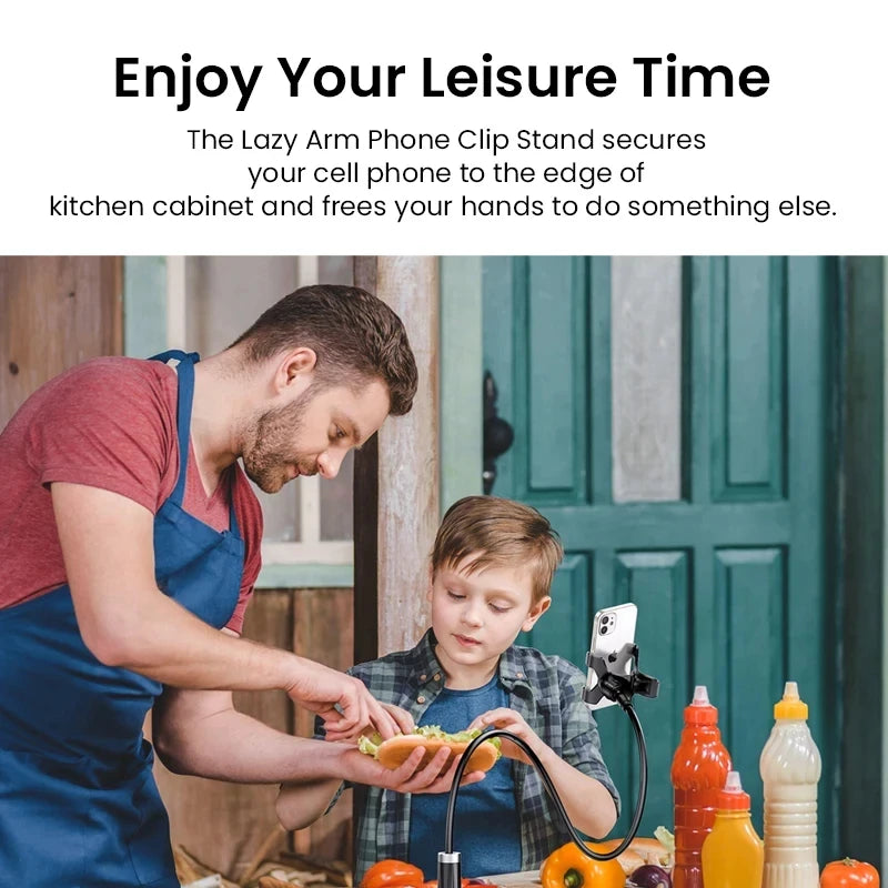 Universaali Puhelimen Pidike - Säädettävä Lazy Stand Livestreamiin & Selfiehin