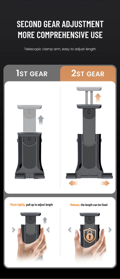 360° Kääntyvä Puhelimen/Tabletin Pidike – Auton niskatuki, pyörä, juoksumatto