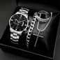 Stylish men's watch and jewelry set, just the watch or the whole package