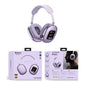 Premium wireless headphones with RGB display, memory card reader