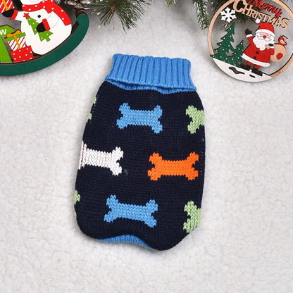 Knitted dog sweater, warm winter clothing for small and medium-sized dogs