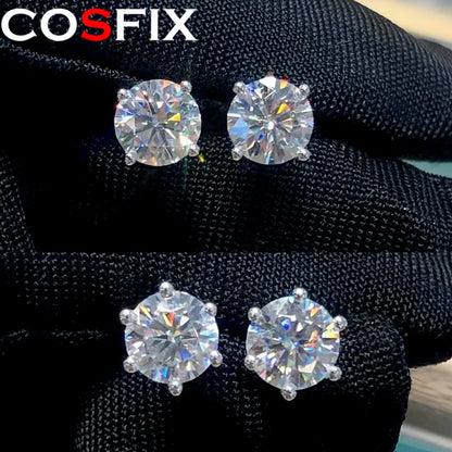 COSFIX Moissanite nappikorvakorut naisille