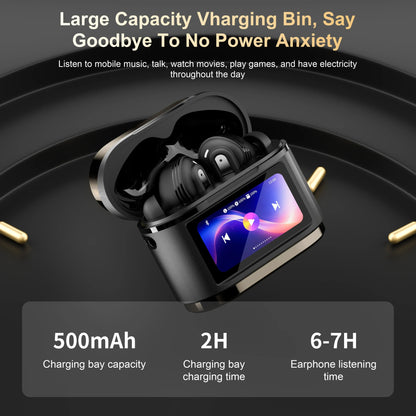 Xiaomi BD2 bluetooth headphones, charging case with digital display