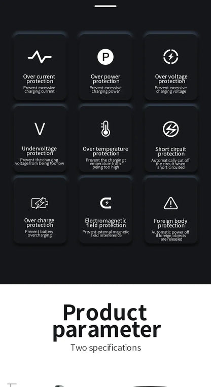 VIKEFON Langaton Autolaturi Magneettinen - Automaattinen Pikalataus iPhone & Samsung