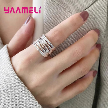 925 Hopea risti-sormus miehille ja naisille