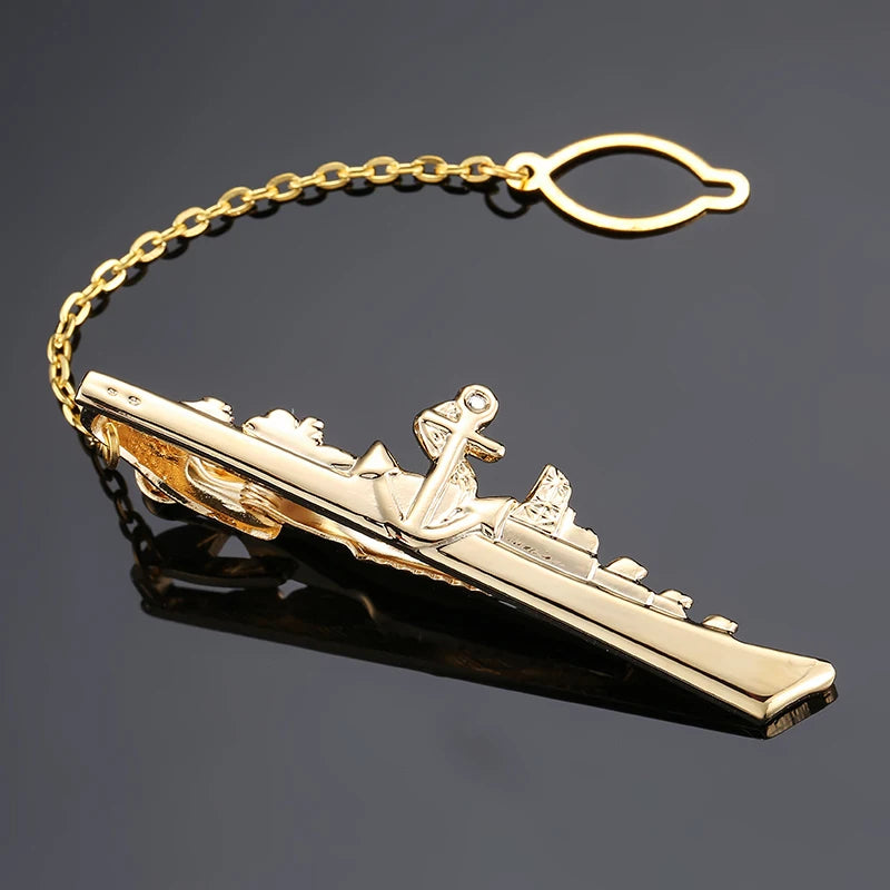 Men's tie pin, airplane, ship, machine gun, guitar, various designs