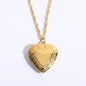 Heart-flower gold-plated album pendant, keepsake, different variations