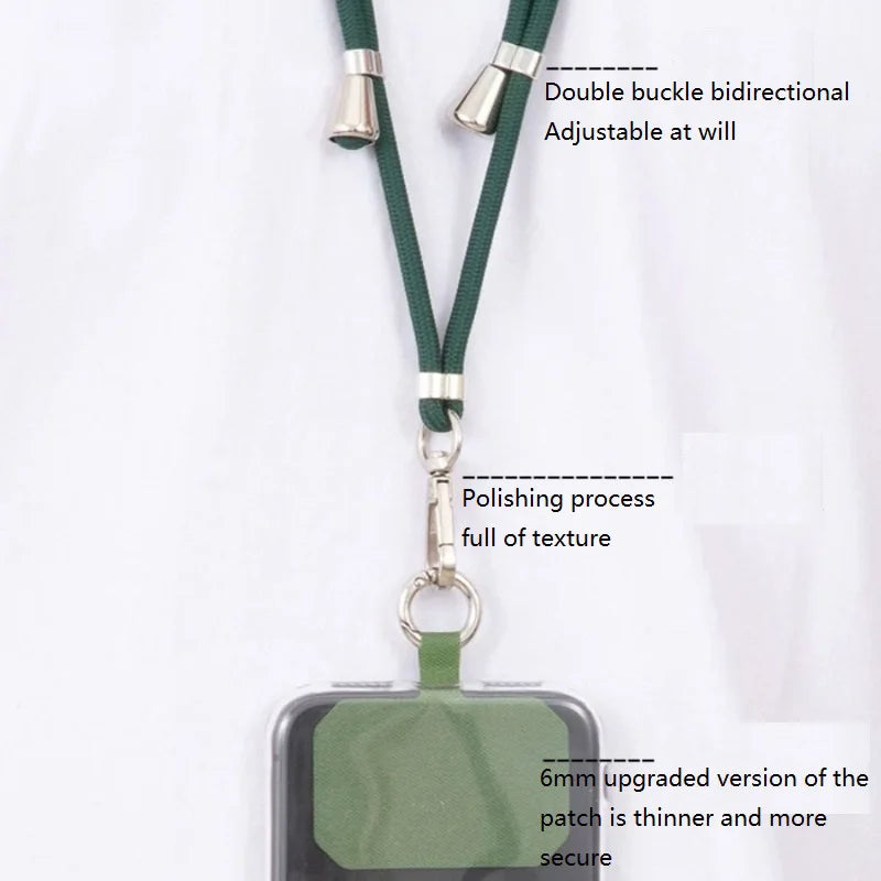 Crossbody Kaulanauha Puhelimelle - Säädettävä Hihna Harmaa