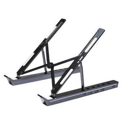 4-in-1 RGB Laptop-teline - Alumiininen Telakointiasema Jäähdytyksellä