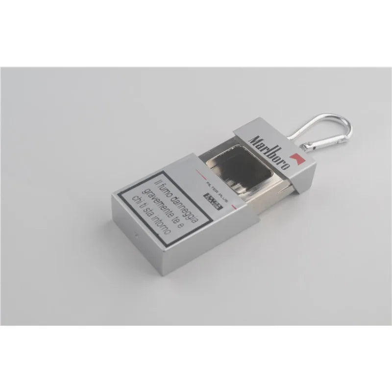 Portable ashtray with storage box, mini cigarette case