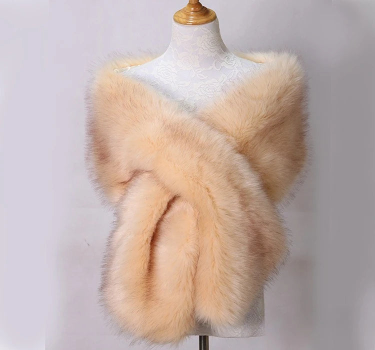 Women's luxury fur scarf