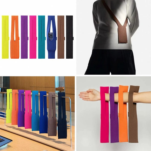 Neulottu Puhelinlaukku – Trendikäs Crossbody-minilaukku Olkahihnalla