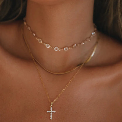 Kullattu kristallitähti riipus kaulakoru naisille, saatavana paljon eri variaatioita