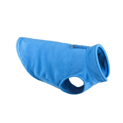 Winter fleece dog coat, warm puppy clothing for small and medium-sized dogs