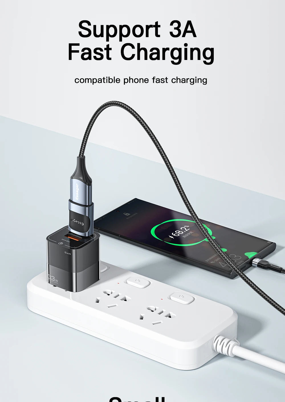 Essager USB 3.0 to Type-C OTG Adapteri - USB-A Muunnin MacBook & Laptop