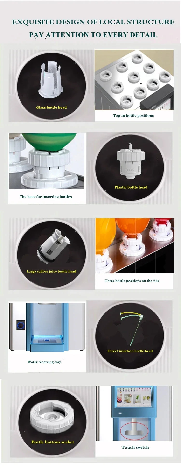 Smart cocktail machine, automatic bartender robot for restaurants and bars