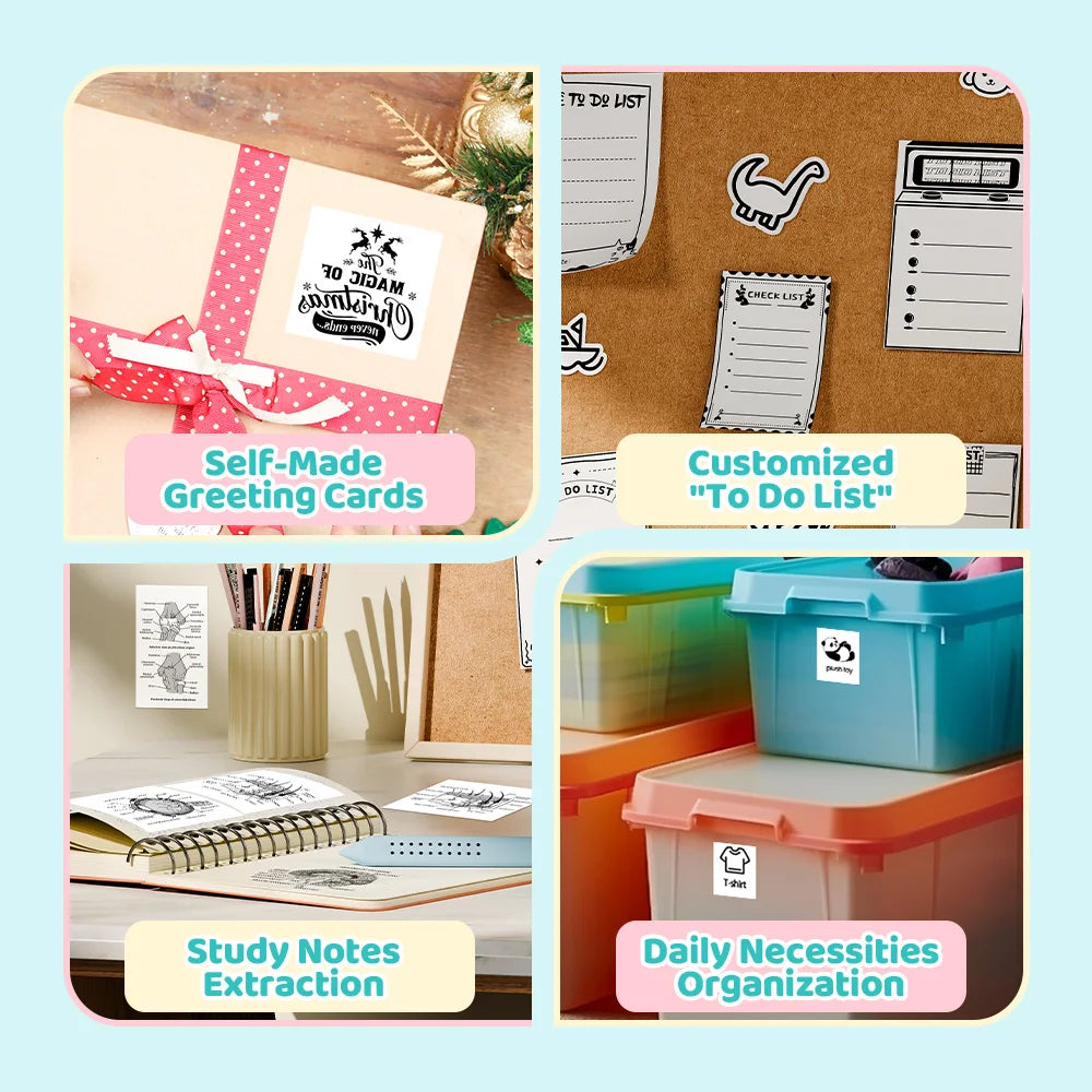 Phomemo T02 mini thermal printer, wireless pocket printer for labels