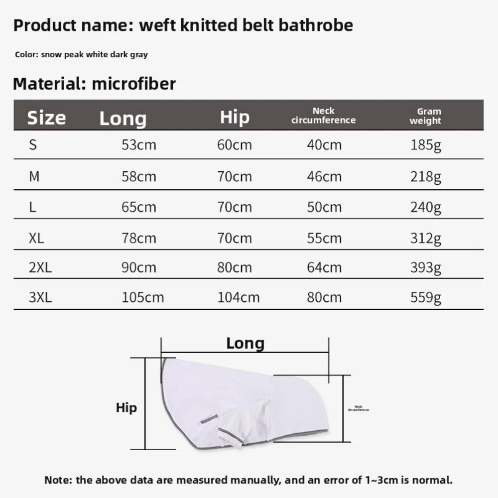 Dog pajamas and bathrobe, for dogs and cats