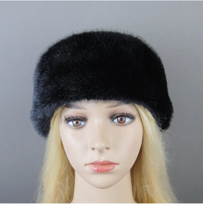 Women's luxury mink fur hat, available in different variations