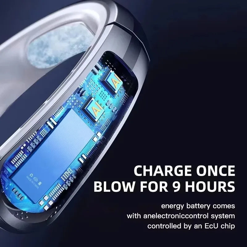 Xiaomi 8000mAh Kaulatuuletin – Kannettava, siivitön ja hiljainen LED-näytöllä, saatavana eri värejä