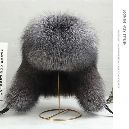 Men's fur hat with earflaps, different variations