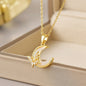 Zirconia butterfly necklace for women, available in different variations