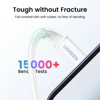 UGREEN MFi 20W USB-C Lightning-kaapeli – PD Pikalataus iPhone 14/13/12 Pro Max & iPad – 1M