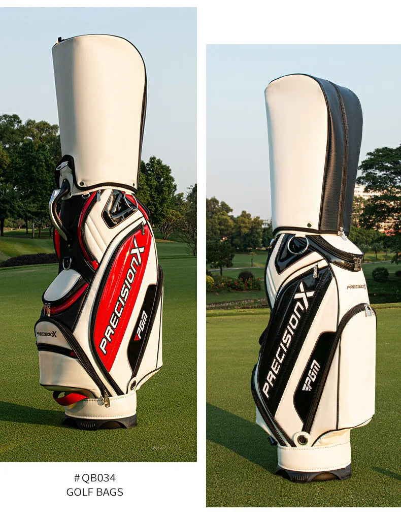 PGM QB034 golf bag, premium, leather bag, for 14 clubs