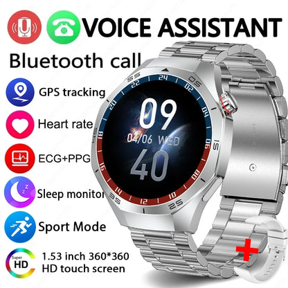 GT5 Pro GPS Smartwatch with AMOLED display, NFC payment function, health tracking