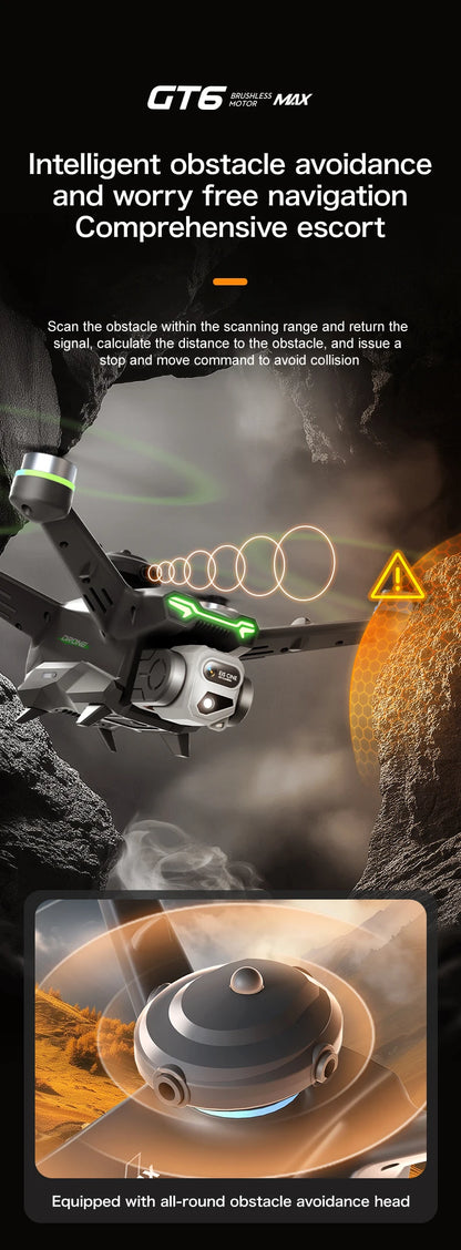 GT6 Max Drone 2025 – 8K Kamera, 5G GPS, 2KM Kantama, Harjaton Moottori – Ammattilaisdroni