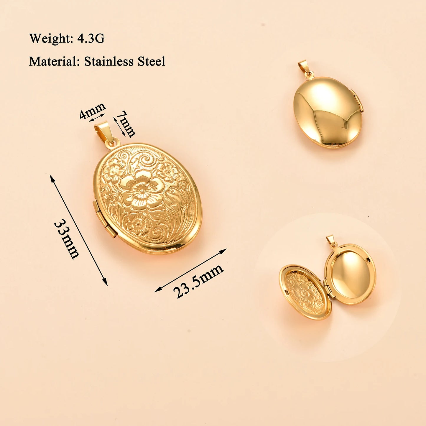 Nostalgic Photo Locket Necklace for Women