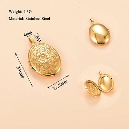 Nostalgic Photo Locket Necklace for Women