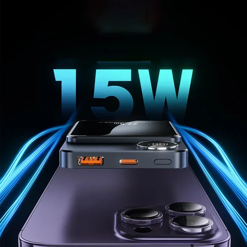 Magneettinen Langaton Virtalähde 50000mAh - Superpikalataus, Kannettava Powerbank iPhone & Huawei