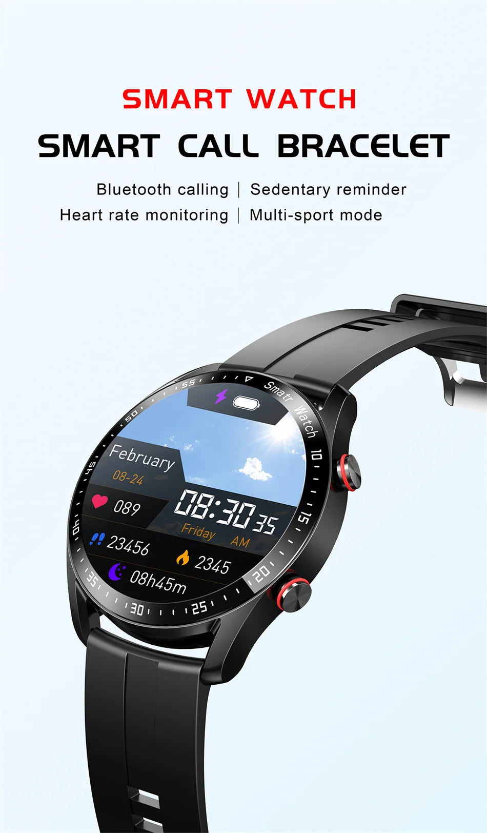 Premium Smartwatch, Bluetooth calls, versatile health tracking, fitness tracking, business design