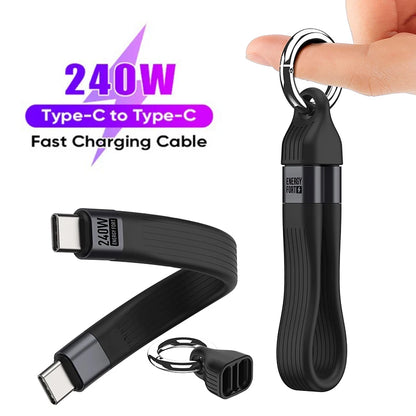 240W USB-C charging cable, keychain