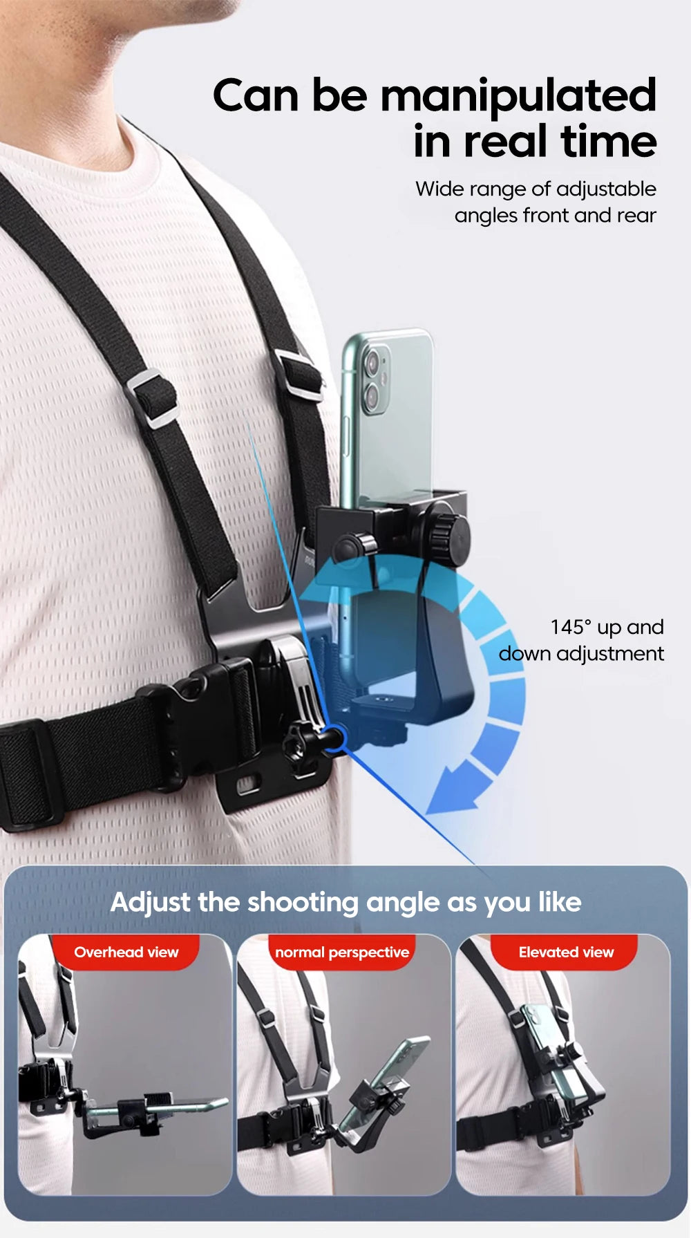 360° Puhelimen Rintateline – Kädet vapaina pyöräilyyn, kiipeilyyn ja moottoripyörään