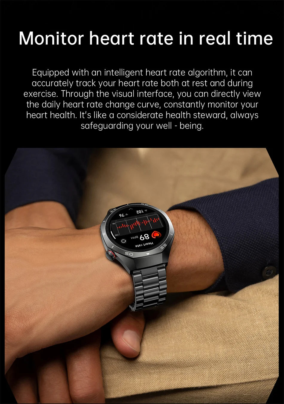 GT5 Pro GPS Smartwatch with AMOLED display, NFC payment function, health tracking