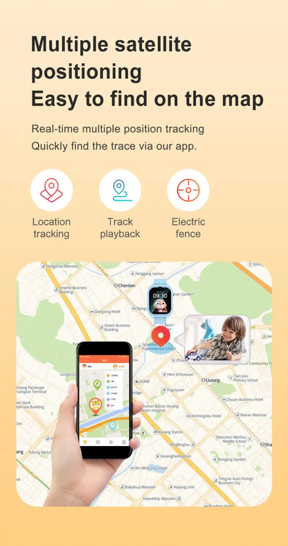 Kids Smartwatch 4G GPS, Video Calls, Wifi Location, SOS Emergency Button